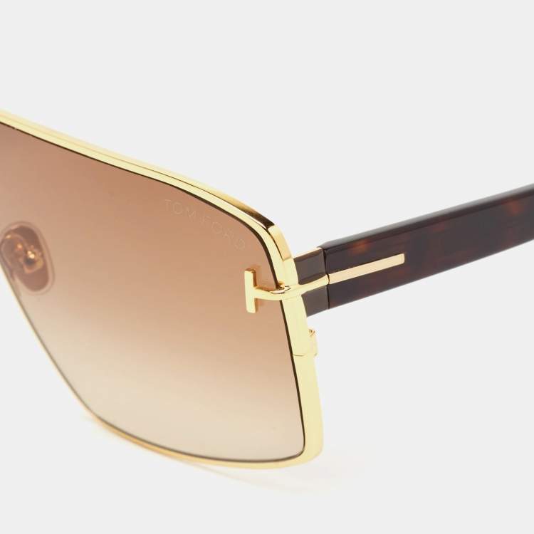 Pre Owned Tom Ford Gradient Reno TF911Shield Sunglasses