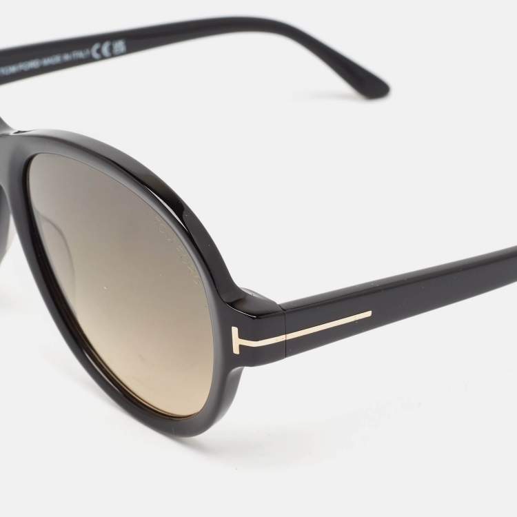 Pre Owned Tom Ford Black Gradient TF1033 Camryn Oversized Sunglasses