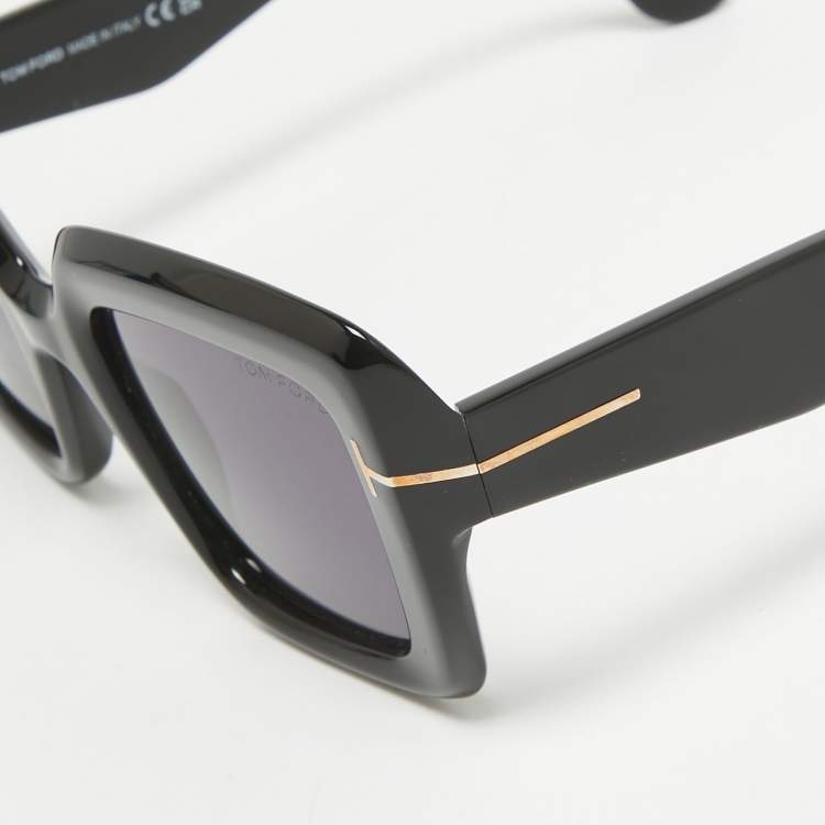Pre Owned Tom Ford Black Esme TF1156 Square Sunglasses