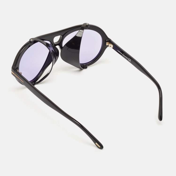 Pre Owned Tom Ford Black TF882 Neughman Aviator Sunglasses