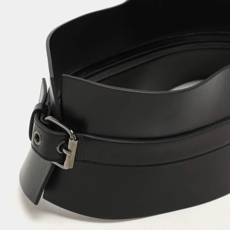 Pre Owned Tom Ford Black Leather Corset Belt 40CM