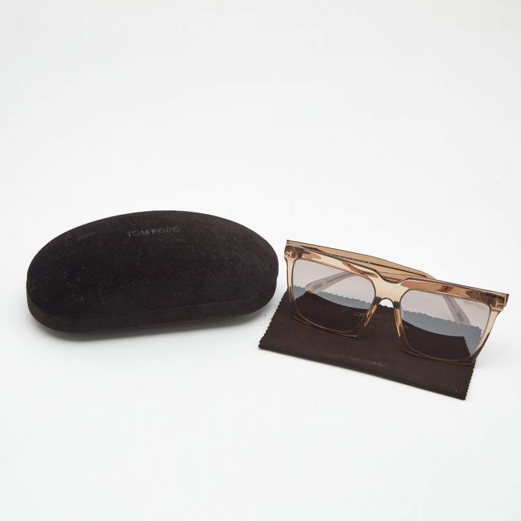 Pre Owned Tom Ford Bronze Gradient TF 764 Sabrina Oversized Sunglasses