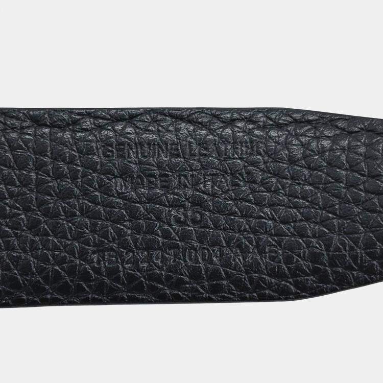 Pre Owned Tom Ford Reversible Black Leather Belt