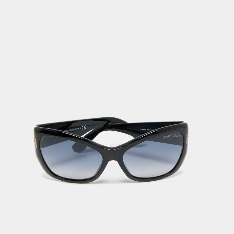 Pre Owned Tom Ford Black Gradient TF460 Corinne Butterfly Sunglasses