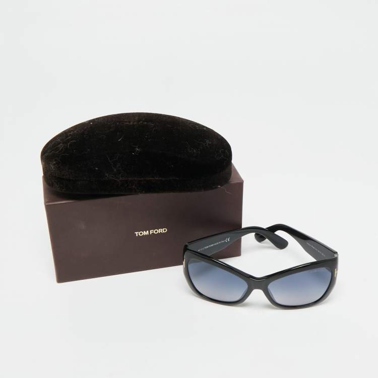 Pre Owned Tom Ford Black Gradient TF460 Corinne Butterfly Sunglasses