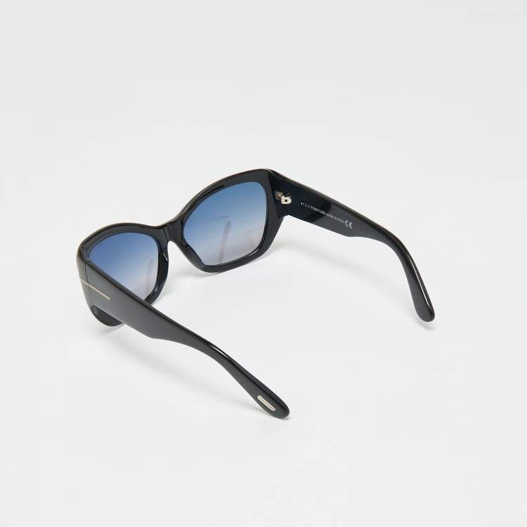 Pre Owned Tom Ford Black Gradient TF460 Corinne Butterfly Sunglasses