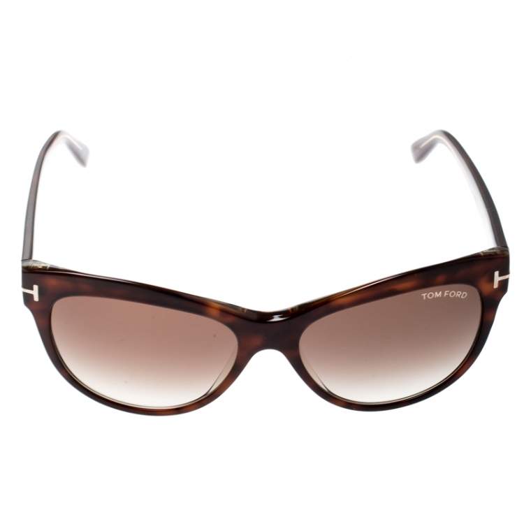 Tom Ford Havana/Brown Gradient TF430 Lily Cat Eye Sunglasses Tom Ford | TLC