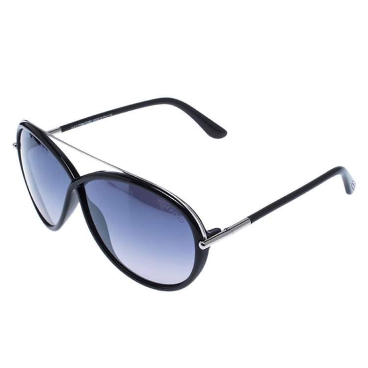 Pre Owned Tom Ford Black/Grey Gradient TF454 Tamara Butterfly Sunglasses 