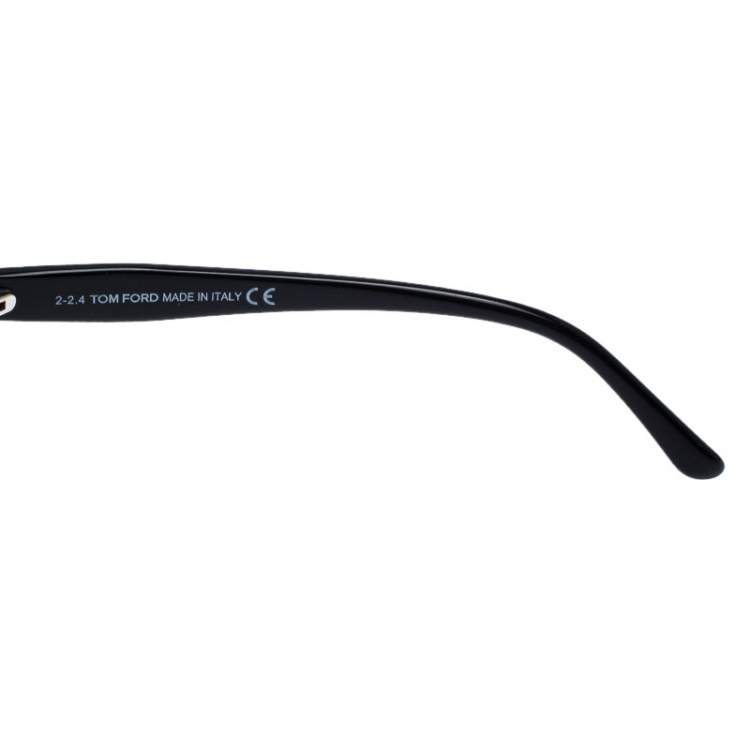 Pre Owned Tom Ford Ice Grey / Brown Gradient TF 365 Leona Cat Eye Sunglasses