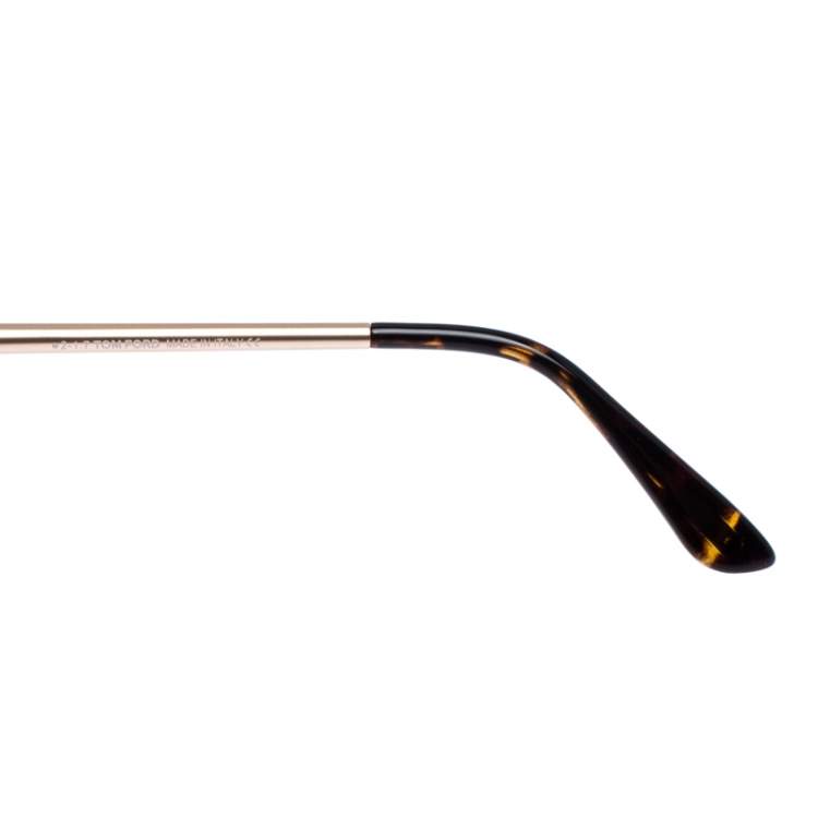 Pre Owned Tom Ford Brown/Gold Liora Oversize Sunglasses