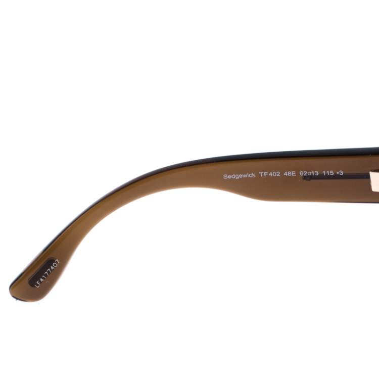 Pre Owned Tom Ford Brown Sedgewick Oversize Sunglasses