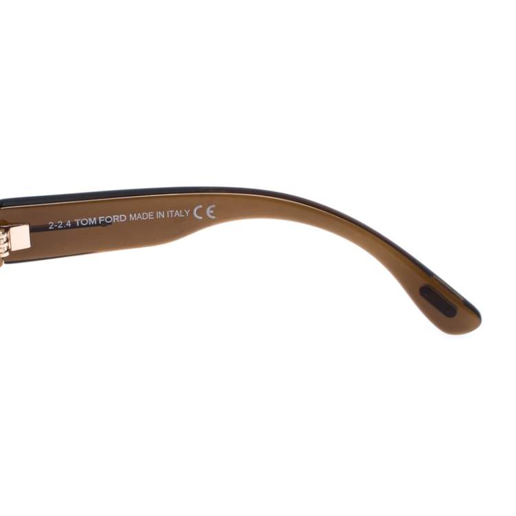 Pre Owned Tom Ford Brown Sedgewick Oversize Sunglasses