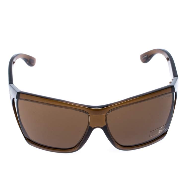 Pre Owned Tom Ford Brown Sedgewick Oversize Sunglasses