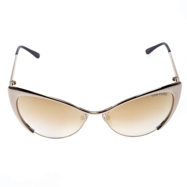 Tom Ford Gold Nastasya Mirror Cat Eye Sunglasses Tom Ford | TLC