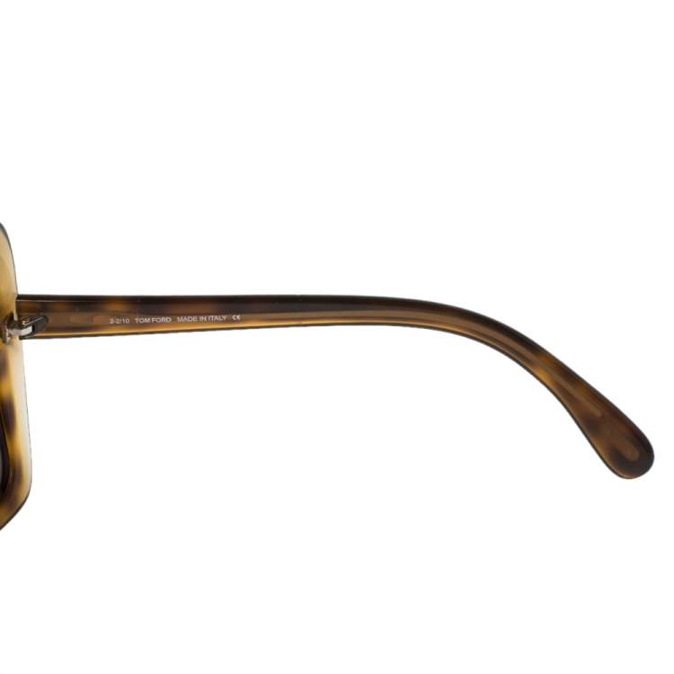 Pre Owned Tom Ford Brown Havana / Brown TF175 Nico Butterfly Sunglasses