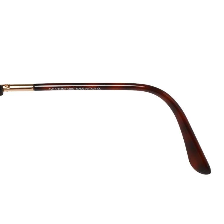 Pre Owned Tom Ford Brown Havana/ Grey Gradient TF454 Tamara Butterfly Sunglasses