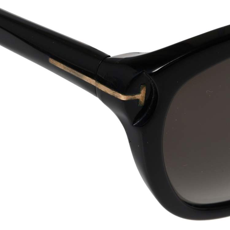 Pre Owned Tom Ford Black/ Grey Gradient TF 325 Cateye Sunglasses