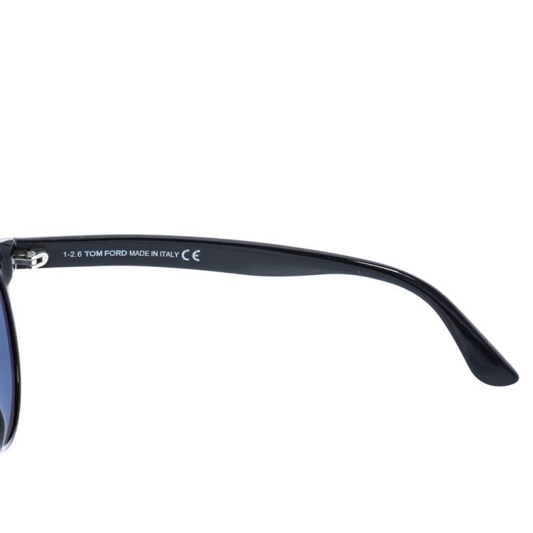 Pre Owned Tom Ford Black/Blue TF 522 Polarized Palmer Sunglasses