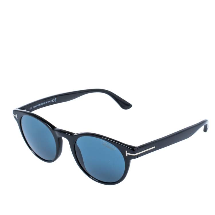 Pre Owned Tom Ford Black/Blue TF 522 Polarized Palmer Sunglasses