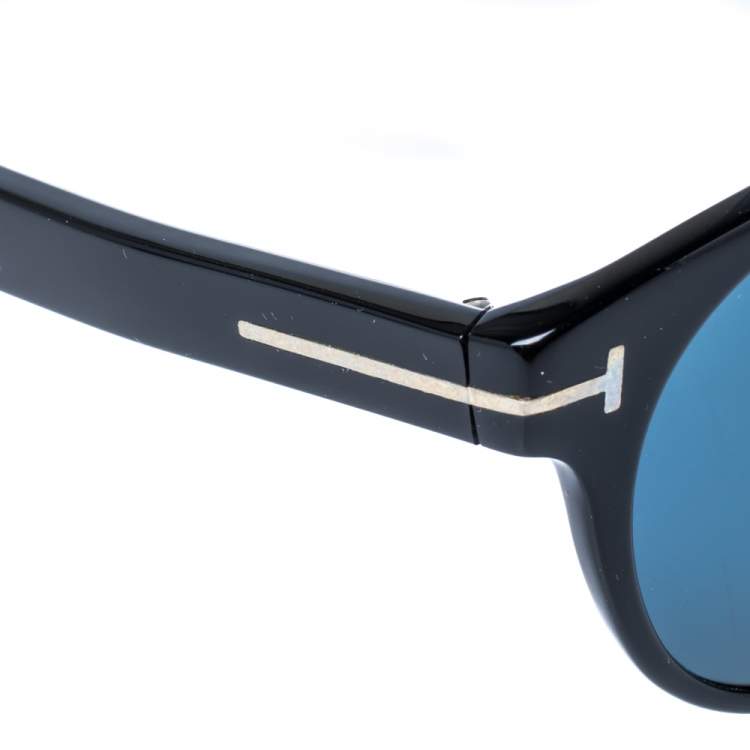 Pre Owned Tom Ford Black/Blue TF 522 Polarized Palmer Sunglasses
