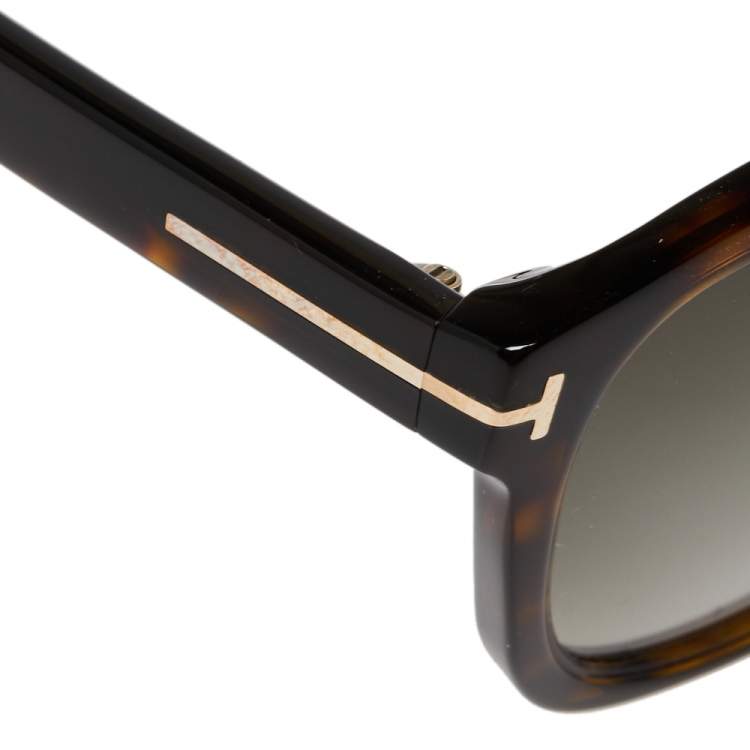 Pre Owned Tom Ford Havana/ Khaki Gradient FT0776 Gerrard Square Sunglasses