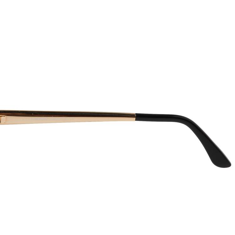 Pre Owned Tom Ford Black/ Smoke Gradient FT0512 Reveka Cat Eye Sunglasses