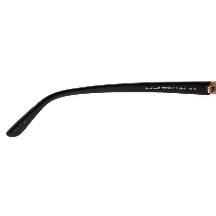 Pre Owned Tom Ford Black/Grey Sandrine TF715 Gradient Oversized Sunglasses