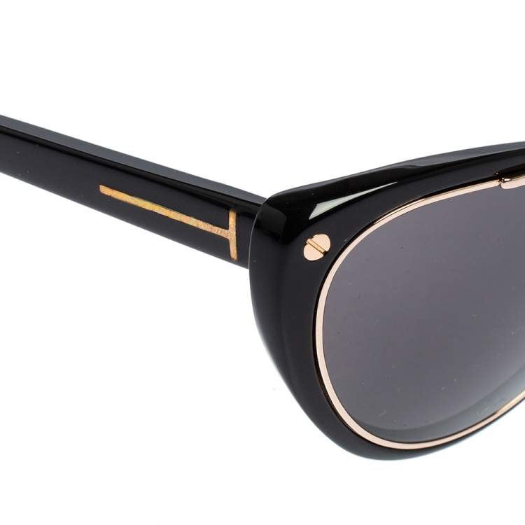 مملوكة مسبقًا Tom Ford Black Edita Cat Eye Sunglasses