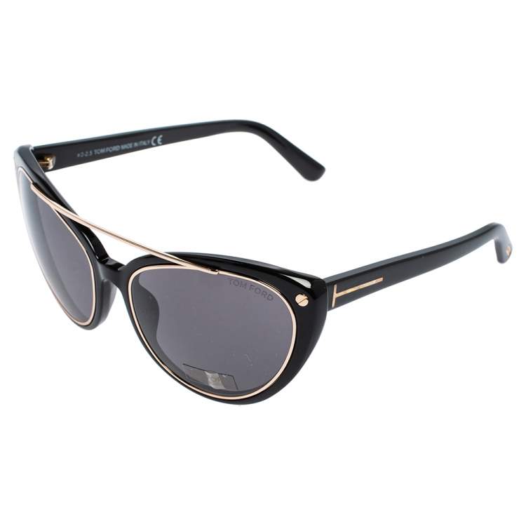 مملوكة مسبقًا Tom Ford Black Edita Cat Eye Sunglasses