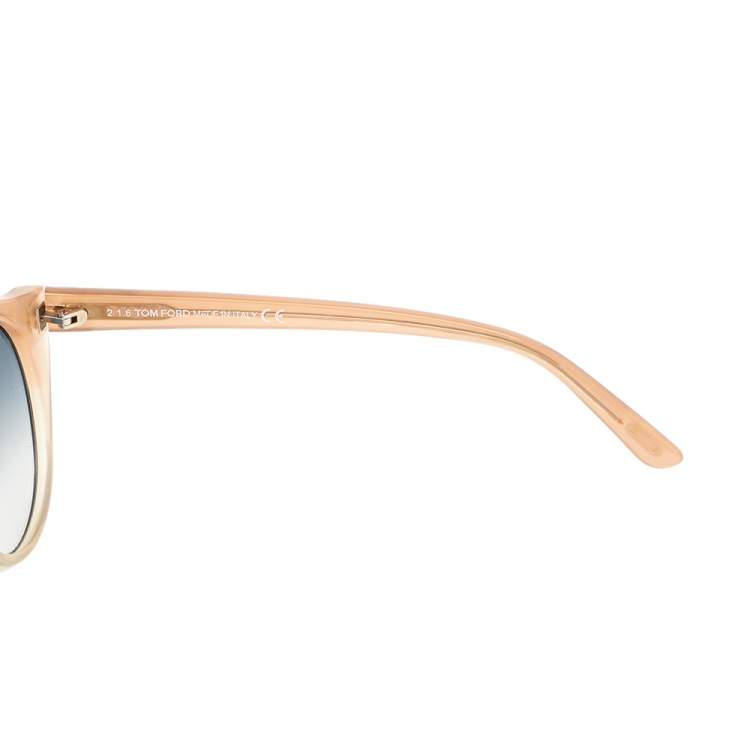 Pre Owned Tom Ford Peach/Grey Acetate Joan TF383 Gradient Sunglasses