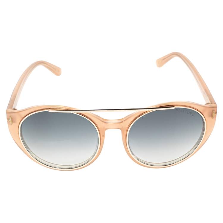 Tom Ford Peach/Grey Acetate Joan TF383 Gradient Sunglasses Tom Ford | TLC