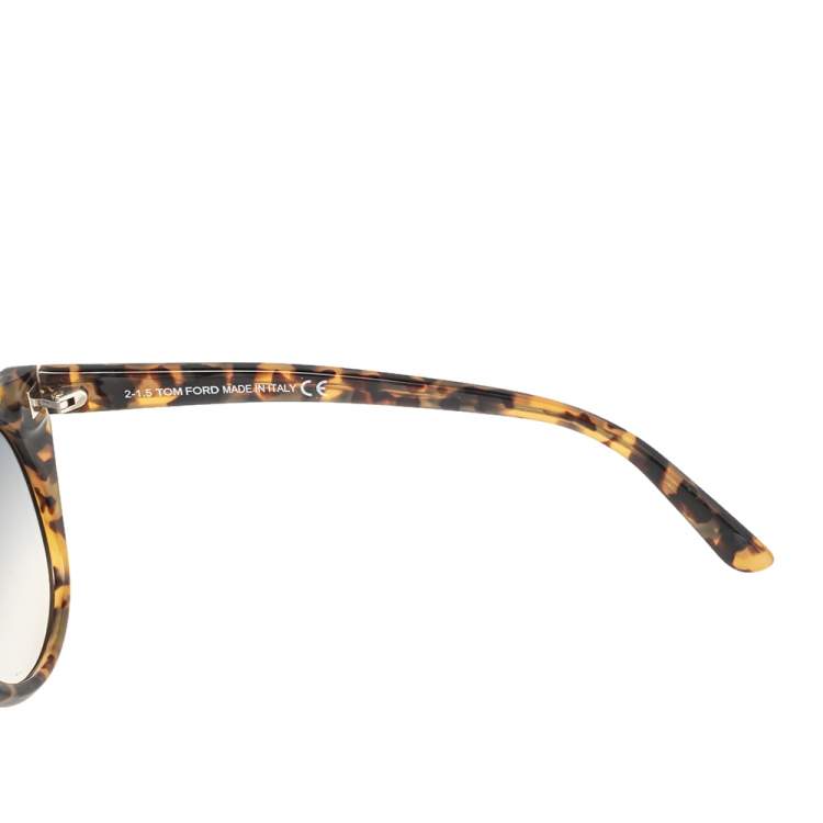 مملوكة مسبقًا Tom Ford Grey/Brown Tortoise Acetate Joan TF383 Gradient Sunglasses