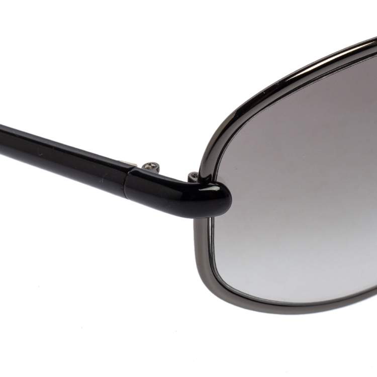 Pre Owned Tom Ford Black Acetate TF160 Brigitte Gradient Oval Sunglasses