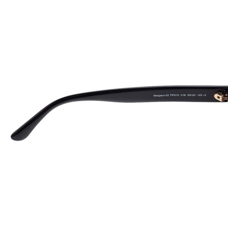 Pre Owned Tom Ford Black Acetate TF615 Margaux-02 Gradient Sunglasses