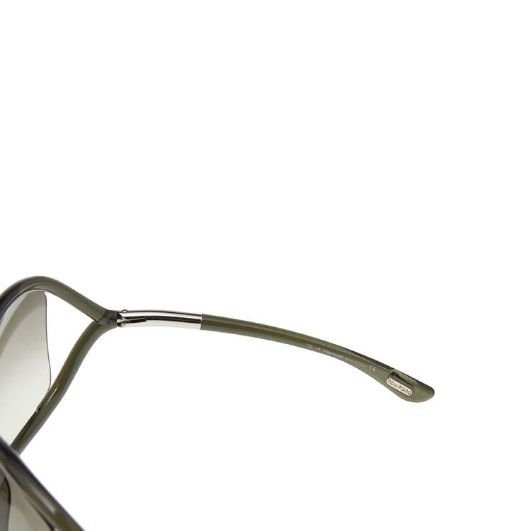 Pre Owned Tom Ford Green/Green Gradient TF9 Whitney Sunglasses