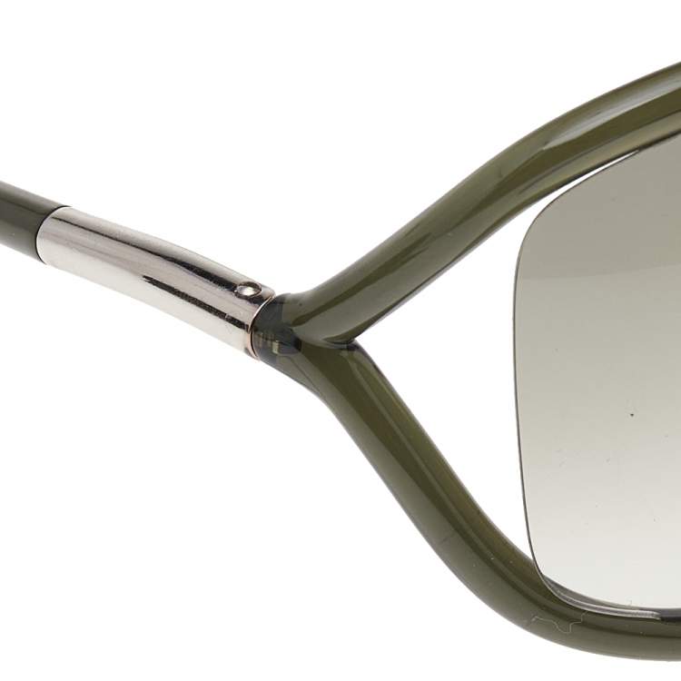 Pre Owned Tom Ford Green/Green Gradient TF9 Whitney Sunglasses