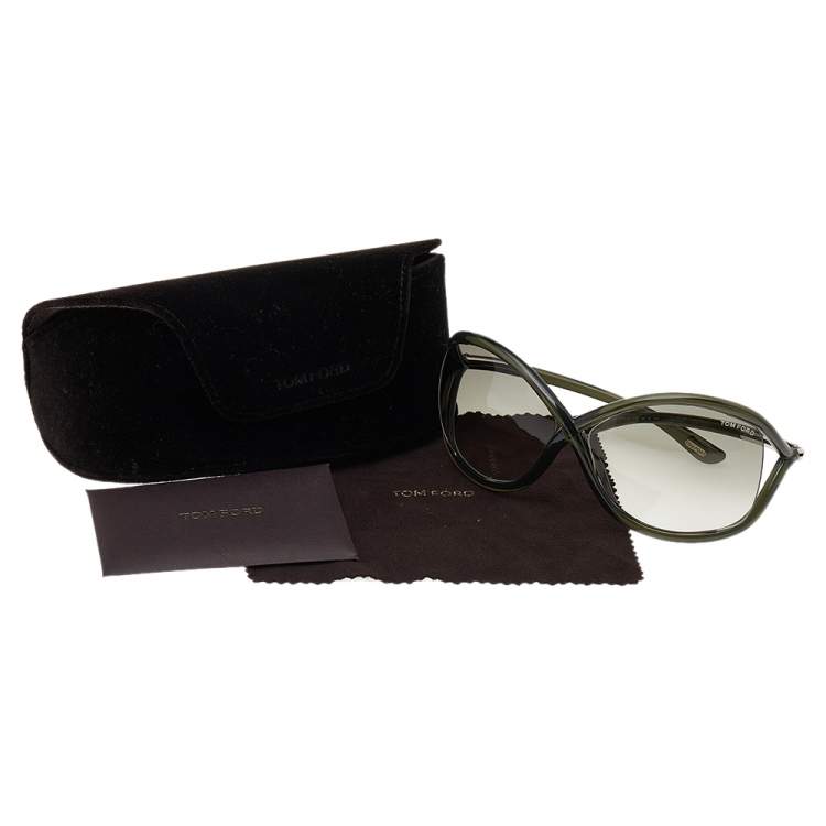 Pre Owned Tom Ford Green/Green Gradient TF9 Whitney Sunglasses