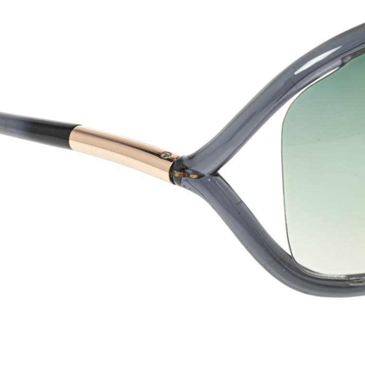 مملوكة مسبقًا Tom Ford Blue/ Green Gradient TF9 Whitney Oversized Sunglasses