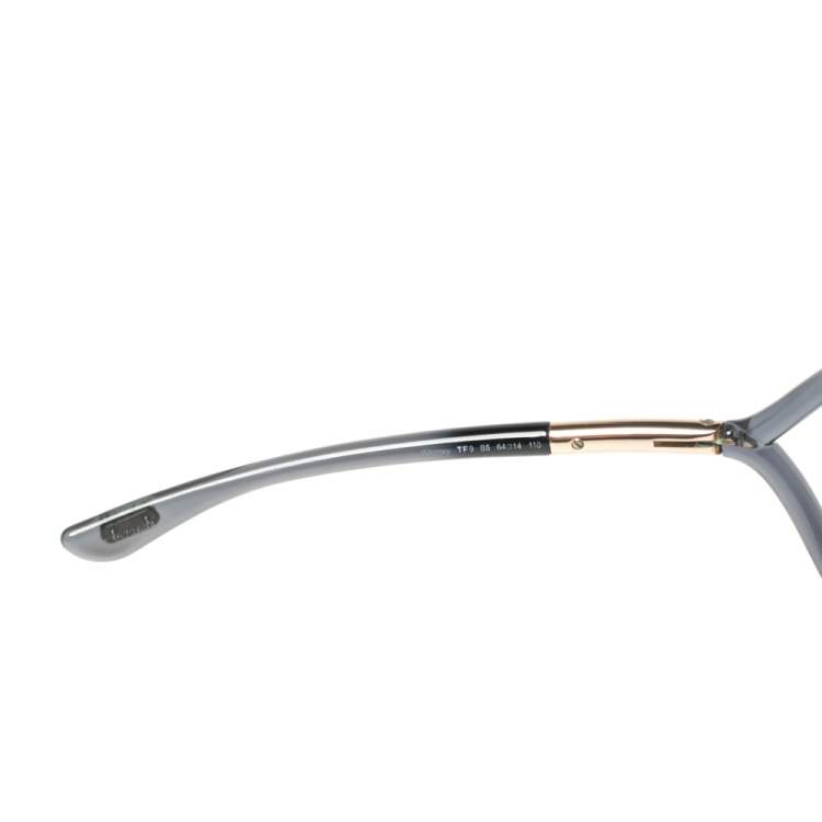 مملوكة مسبقًا Tom Ford Blue/ Green Gradient TF9 Whitney Oversized Sunglasses