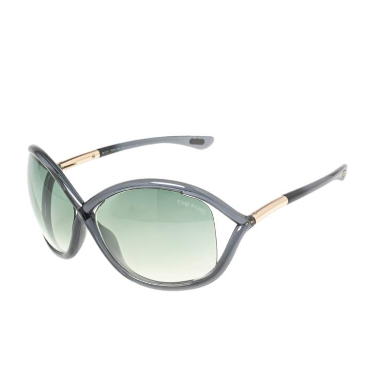 مملوكة مسبقًا Tom Ford Blue/ Green Gradient TF9 Whitney Oversized Sunglasses
