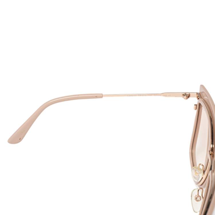 Pre Owned Tom Ford Beige Lara-02 Square Sunglasses