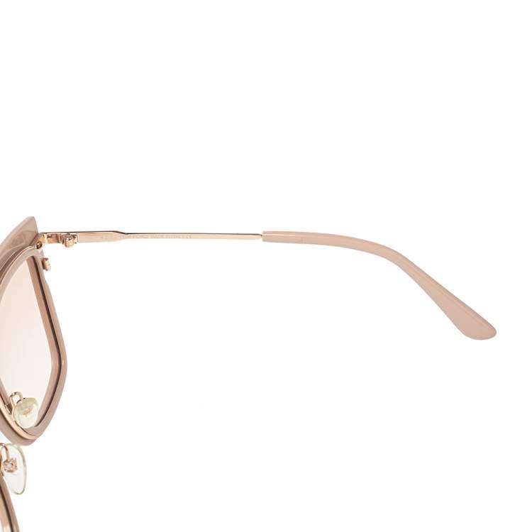 Pre Owned Tom Ford Beige Lara-02 Square Sunglasses