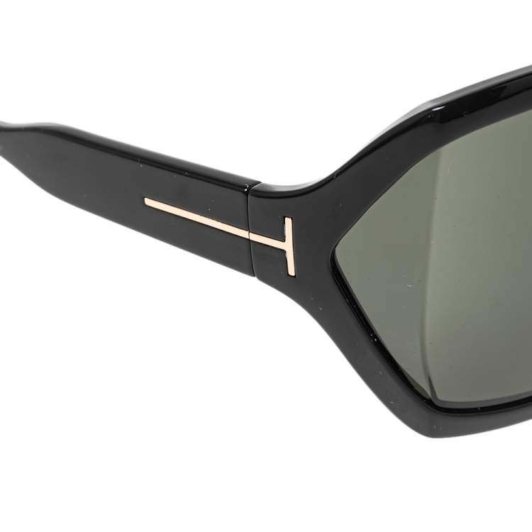Pre Owned Tom Ford Black Julianne Oversized Sunglasses