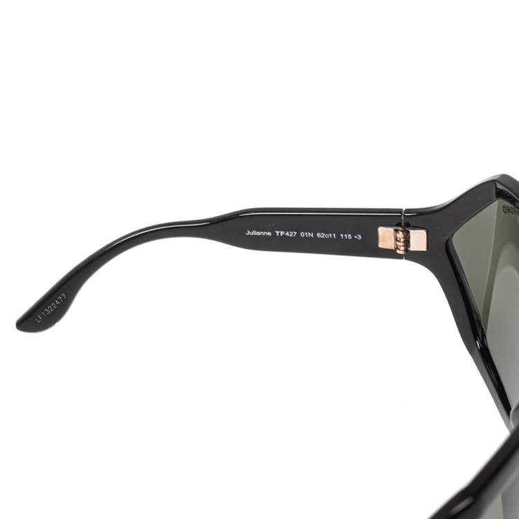 Pre Owned Tom Ford Black Julianne Oversized Sunglasses