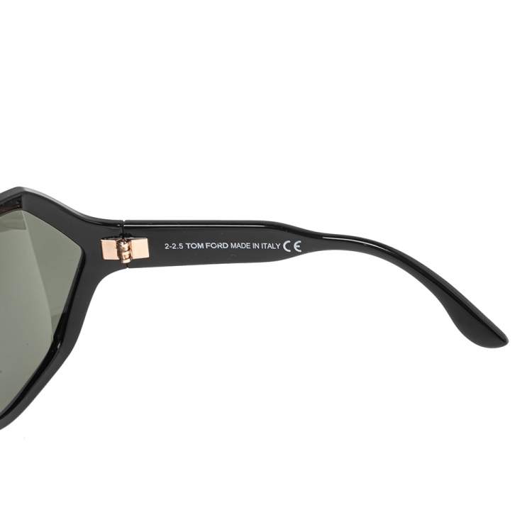 Pre Owned Tom Ford Black Julianne Oversized Sunglasses
