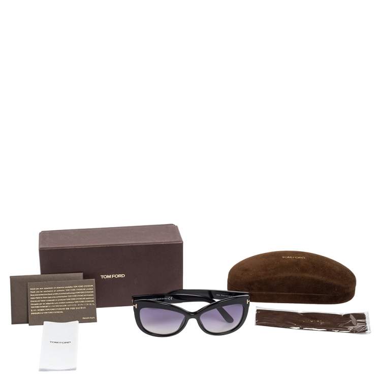 مملوكة مسبقًا Tom Ford Black Alistair Gradient Cat Eye Sunglasses