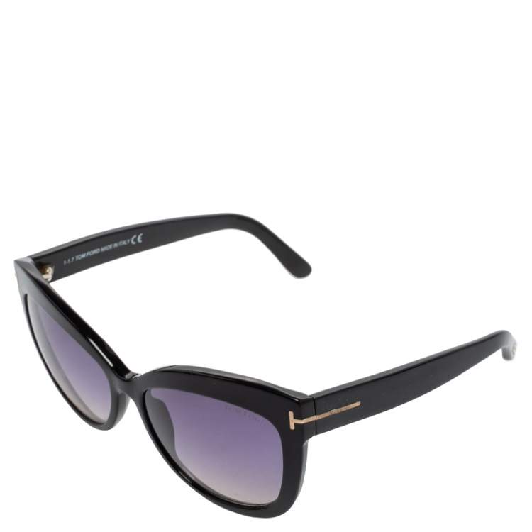 مملوكة مسبقًا Tom Ford Black Alistair Gradient Cat Eye Sunglasses