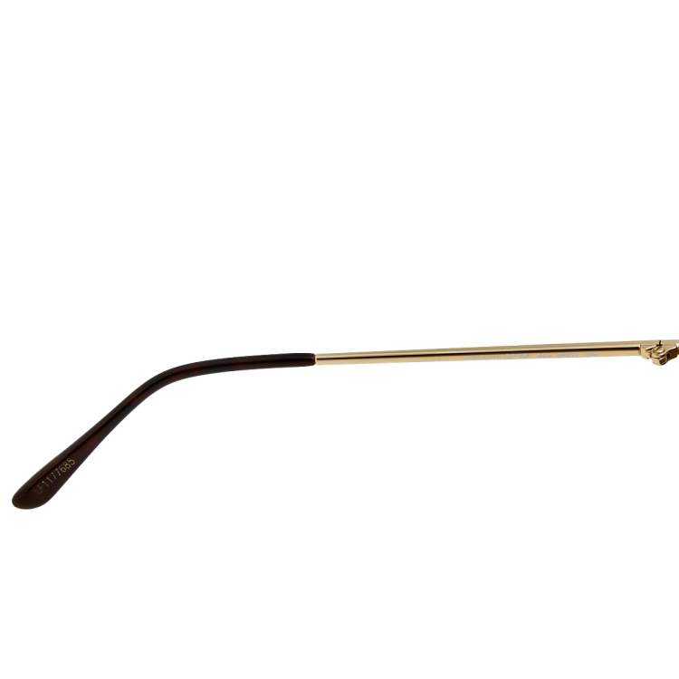 Pre Owned Tom Ford Gold Mirrored TF304 Nastasya Cat Eye Sunglasses