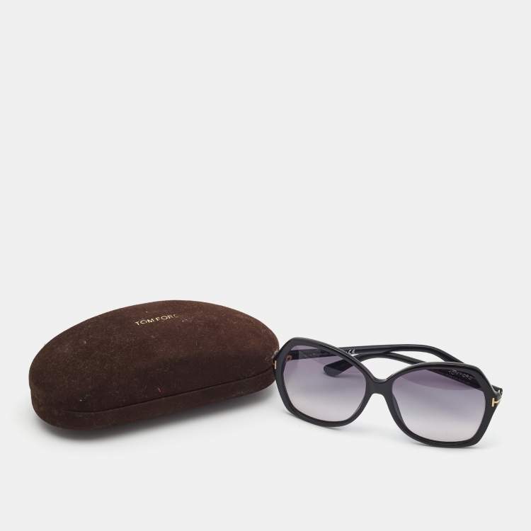 Pre Owned Tom Ford Black TF328 Carola Oversized Sunglasses