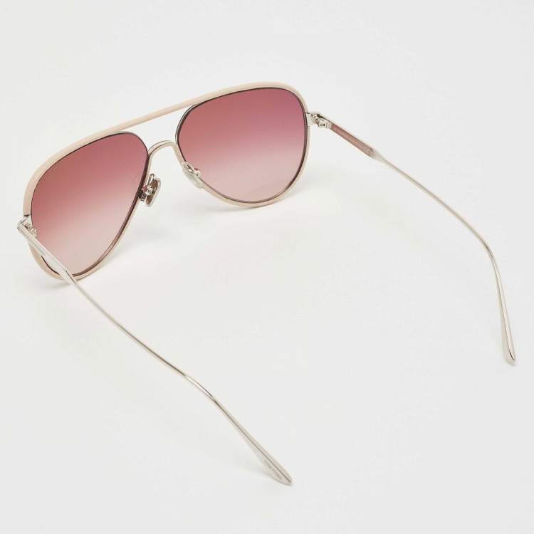 Pre Owned Tom Ford Pink Jessie 02 TF1016 Gradient  Sunglasses Aviator Sunglasses